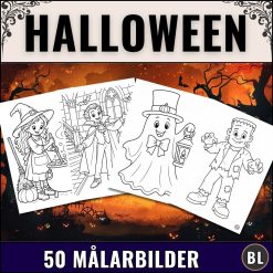 Halloween - Målarbilder (50 stycken)