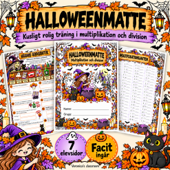 Halloweenmatte – multiplikation och division med en kuslig twist!