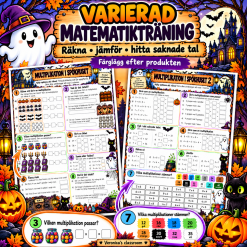 Halloweenmatte – multiplikation och division med en kuslig twist!