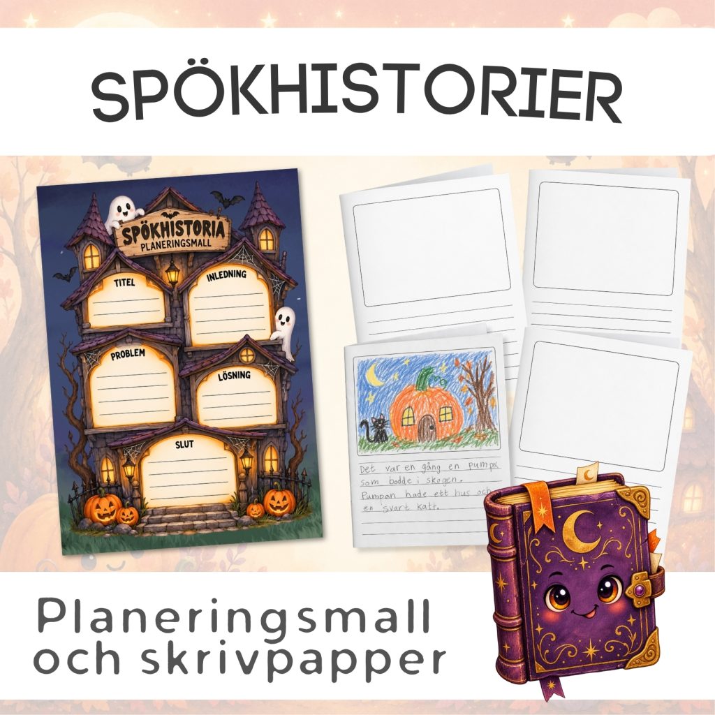 Halloween planeringsmall & vikbara skrivpapper🎃