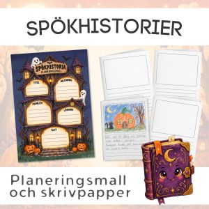 Halloween planeringsmall & vikbara skrivpapper🎃