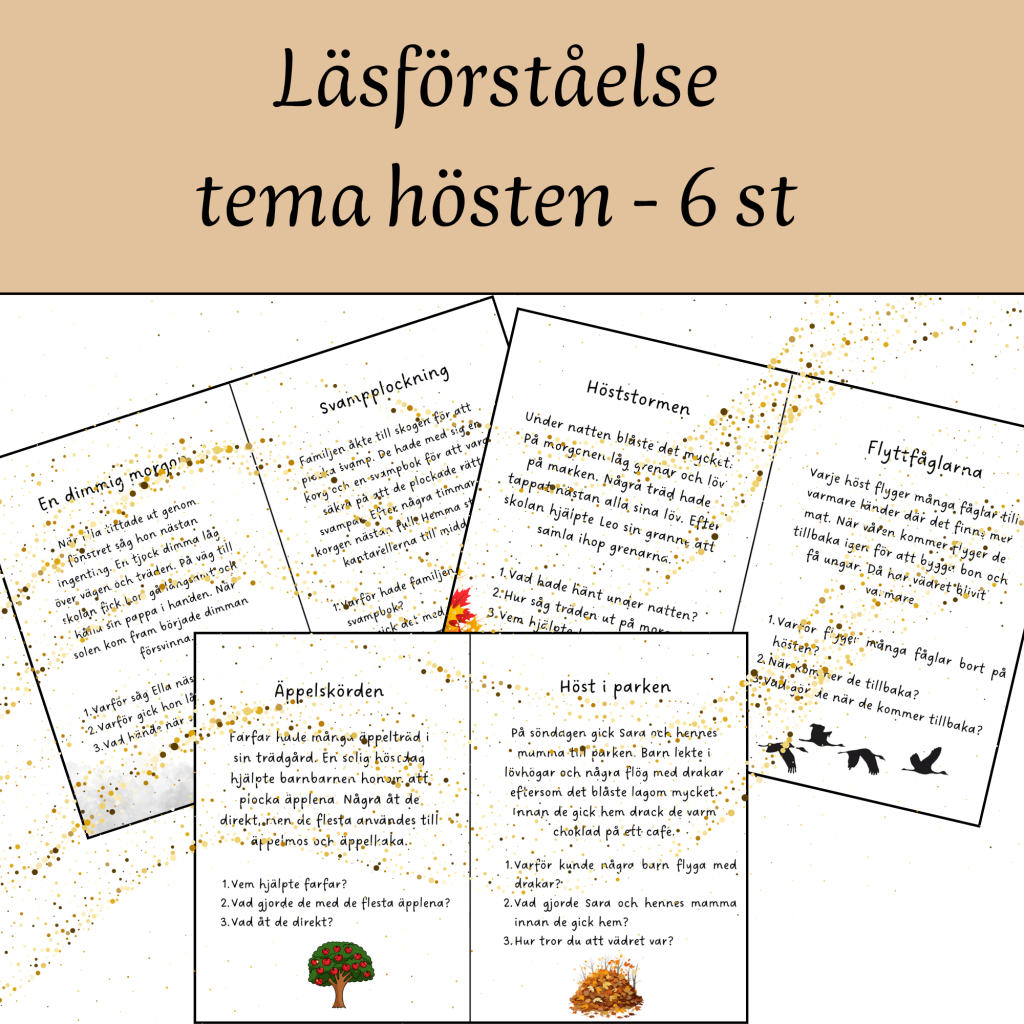 Läsförståelse, tema höst