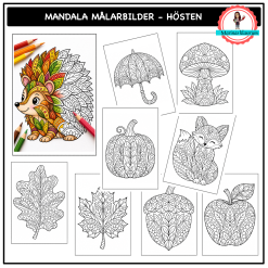 Höstmandala målarbilder