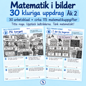Matematik i bilder – 30 kluriga uppdrag | Åk 2