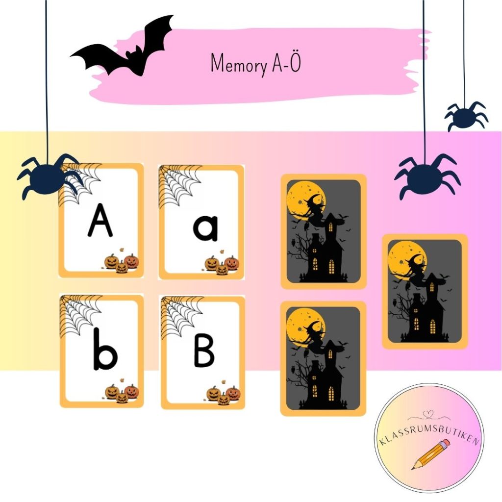 Memory A-Ö Halloweentema