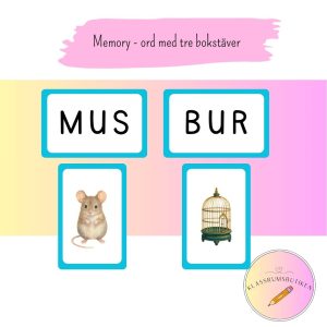 Memory - Ord med tre bokstäver
