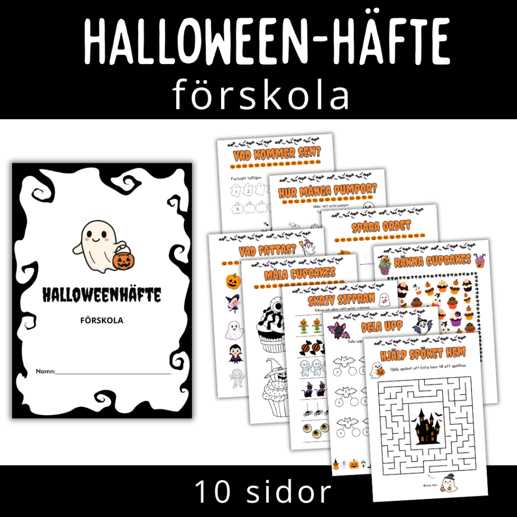 Halloween, häfte för förskola