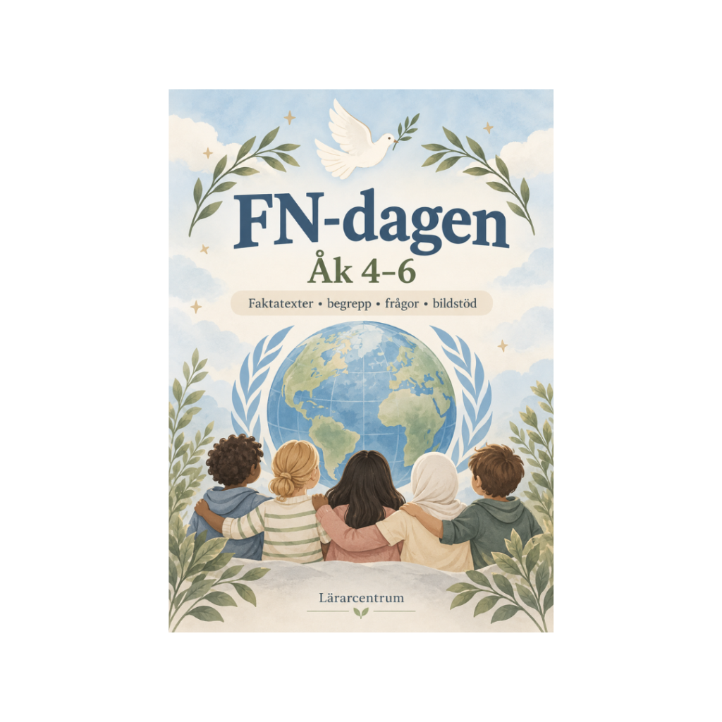 FN-dagen åk 4–6 – 5 faktatexter med bildstöd, begrepp och frågor