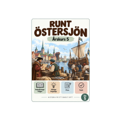Runt Östersjön åk 5 – 30 instuderingsfrågor med bildstöd, begrepp, prov & facit