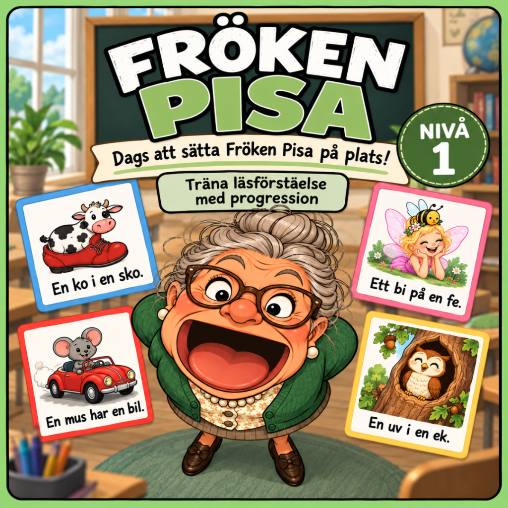 Fröken Pisa – läsförståelse nivå 1