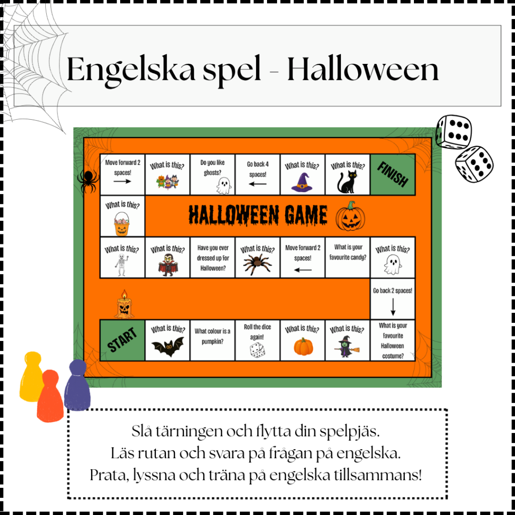 Halloween – English Speaking Game | Tärningsspel