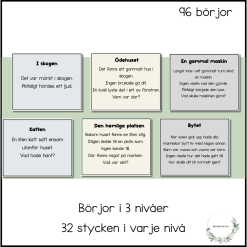 Börjor i 3 nivåer