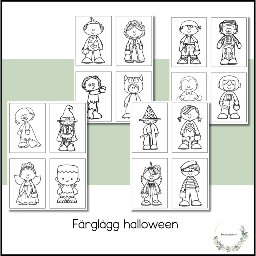 Färglägg halloween