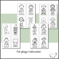 Färglägg halloween