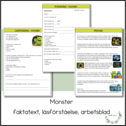 Monster - läsförståelse