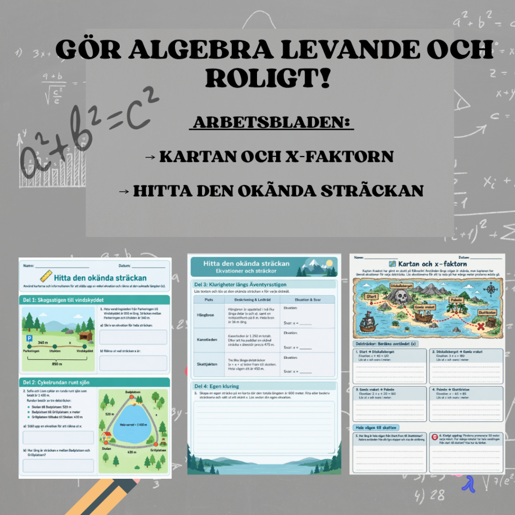 Äventyrsekvationer – Gör algebra konkret och roligt!