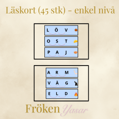 Läskort enkel nivå 45 stk