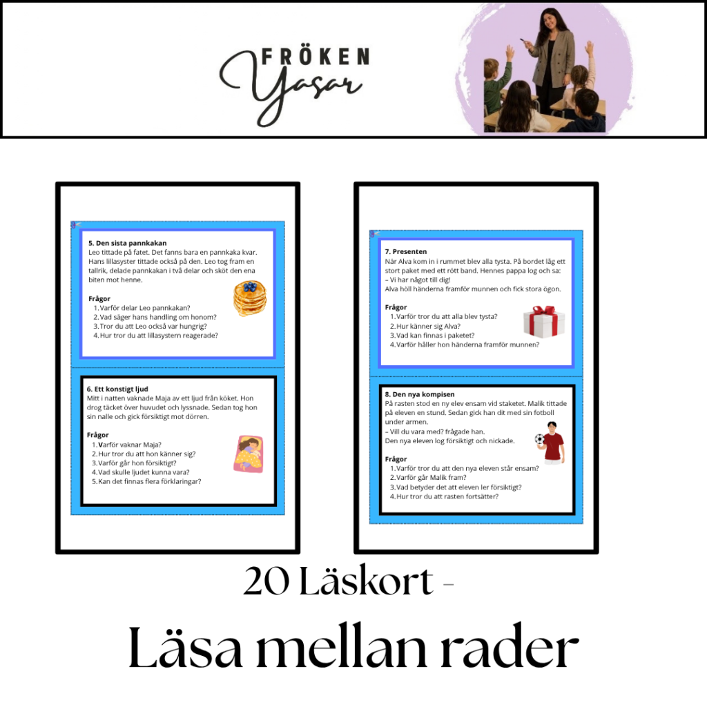 Läsa mellan rader läskort