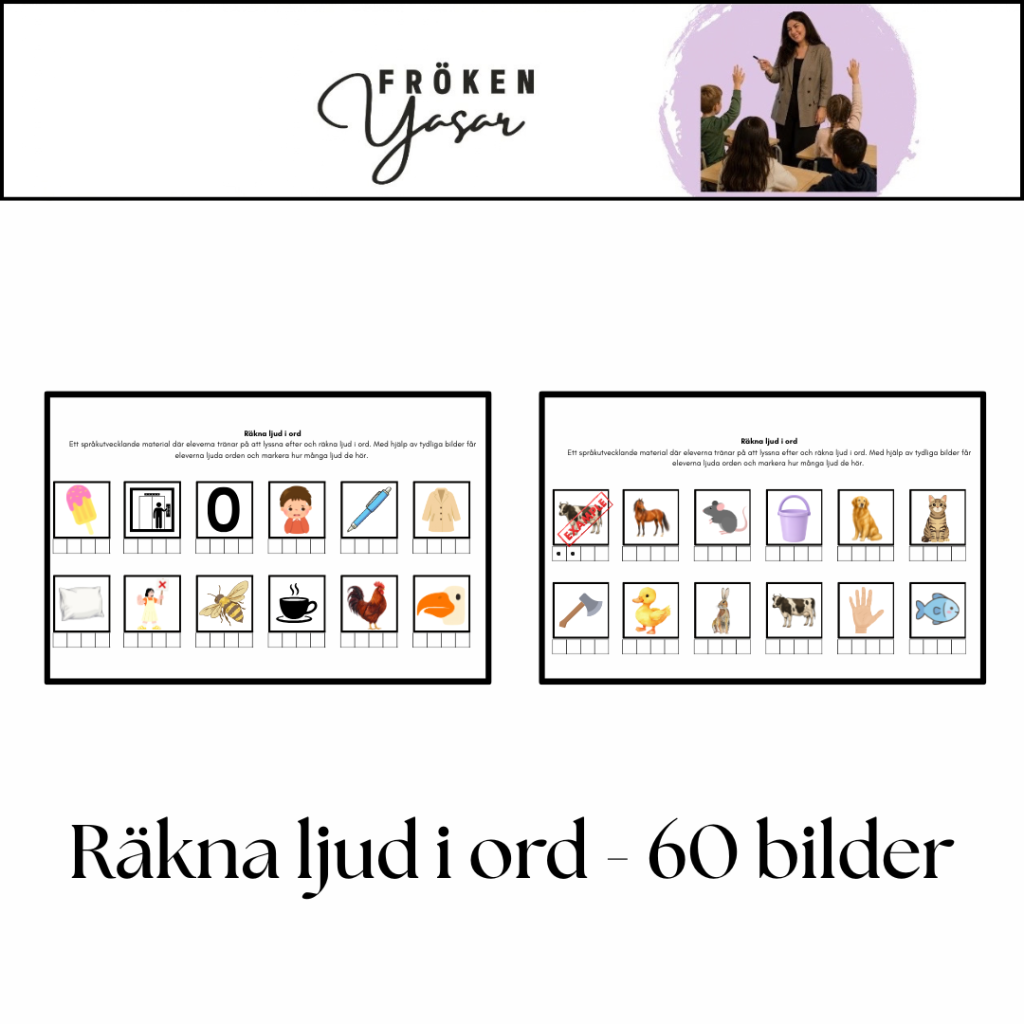 Räkna ljud i ord – 60 bilder