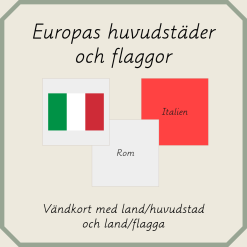 Europas huvudstäder - Memory eller vändkort