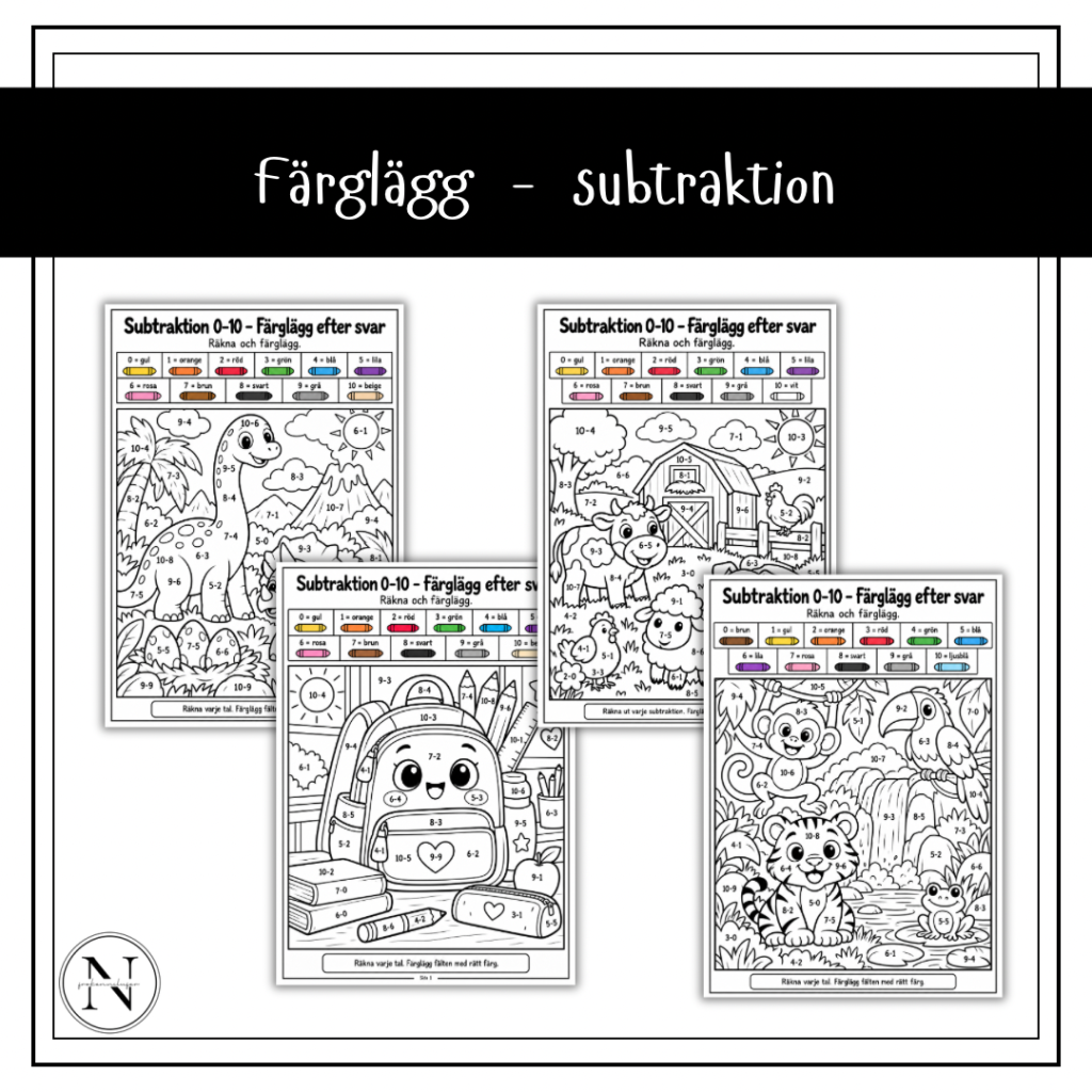Färglägg – subtraktion