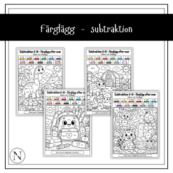 Färglägg - subtraktion