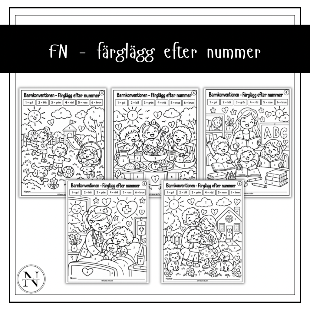 FN – färglägg efter nummer 🇺🇳
