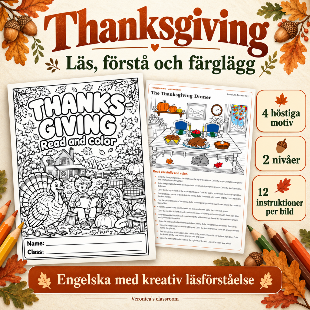 Thanksgiving – Read and Color
