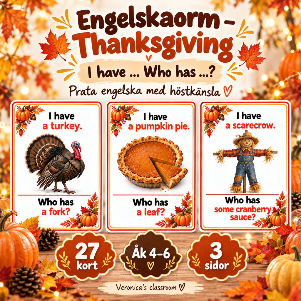 I have … Who has …? – Thanksgiving
