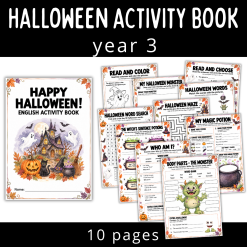 Halloween activity book for year 3
