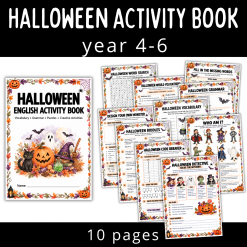 Halloween activity book for year 4-6