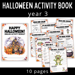 Halloween activity booklet for year 3
