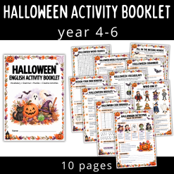 Halloween activity booklet for year 4-6