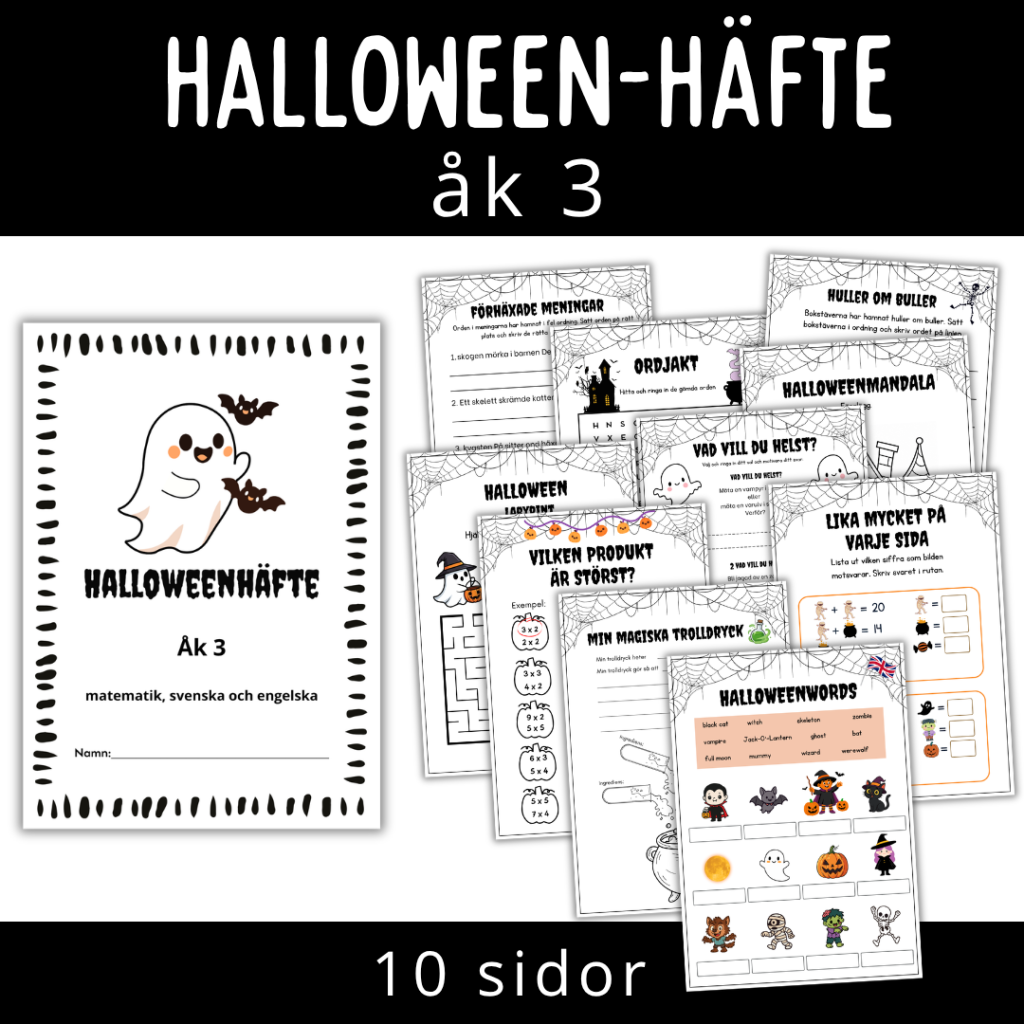 Halloween, häfte för åk 3