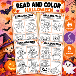 Halloween read and color