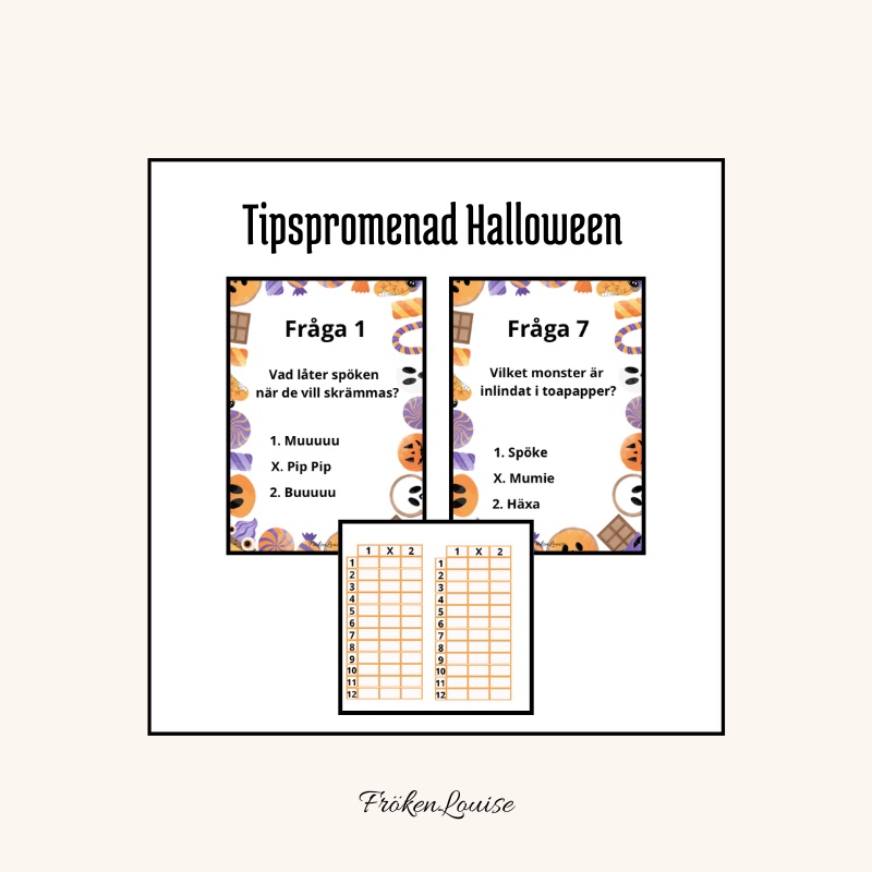 Tipspromenad Halloween 12 frågor
