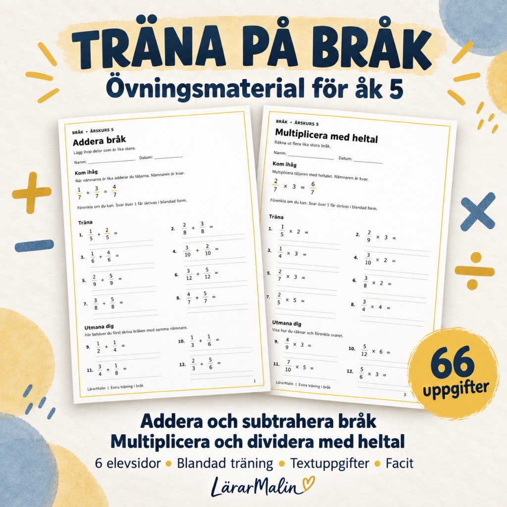 Träna bråk åk 5