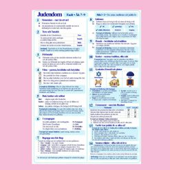 Judendom – arbetsblad med 14 uppgifter och facit | Åk 7–9