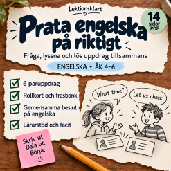 Prata engelska på riktigt | Engelska åk 4–6