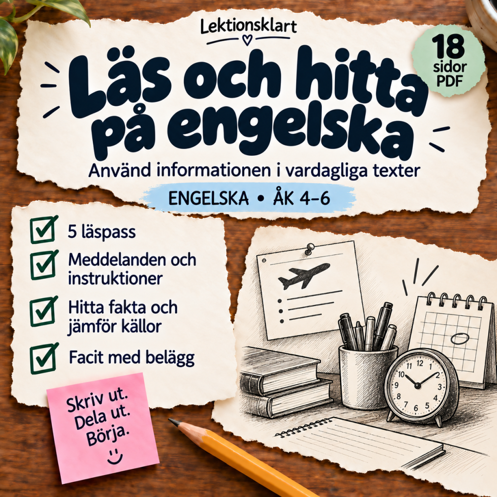 Läs och hitta på engelska | Engelska åk 4–6