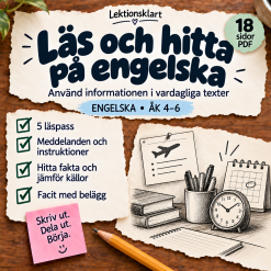 Läs och hitta på engelska | Engelska åk 4–6