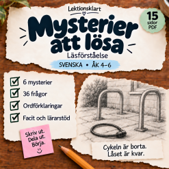 Mysterier att lösa – Läsförståelse åk 4–6
