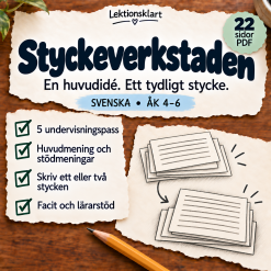 Styckeverkstaden – Bygg stycken som håller ihop | Svenska åk 4–6