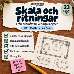 Skala och ritningar – från bildmått till verkliga längder | Matematik åk 5–6