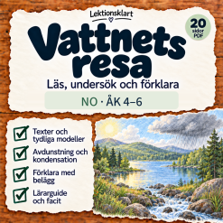 Vattnets resa – läs, undersök och förklara | NO/Kemi åk 4–6