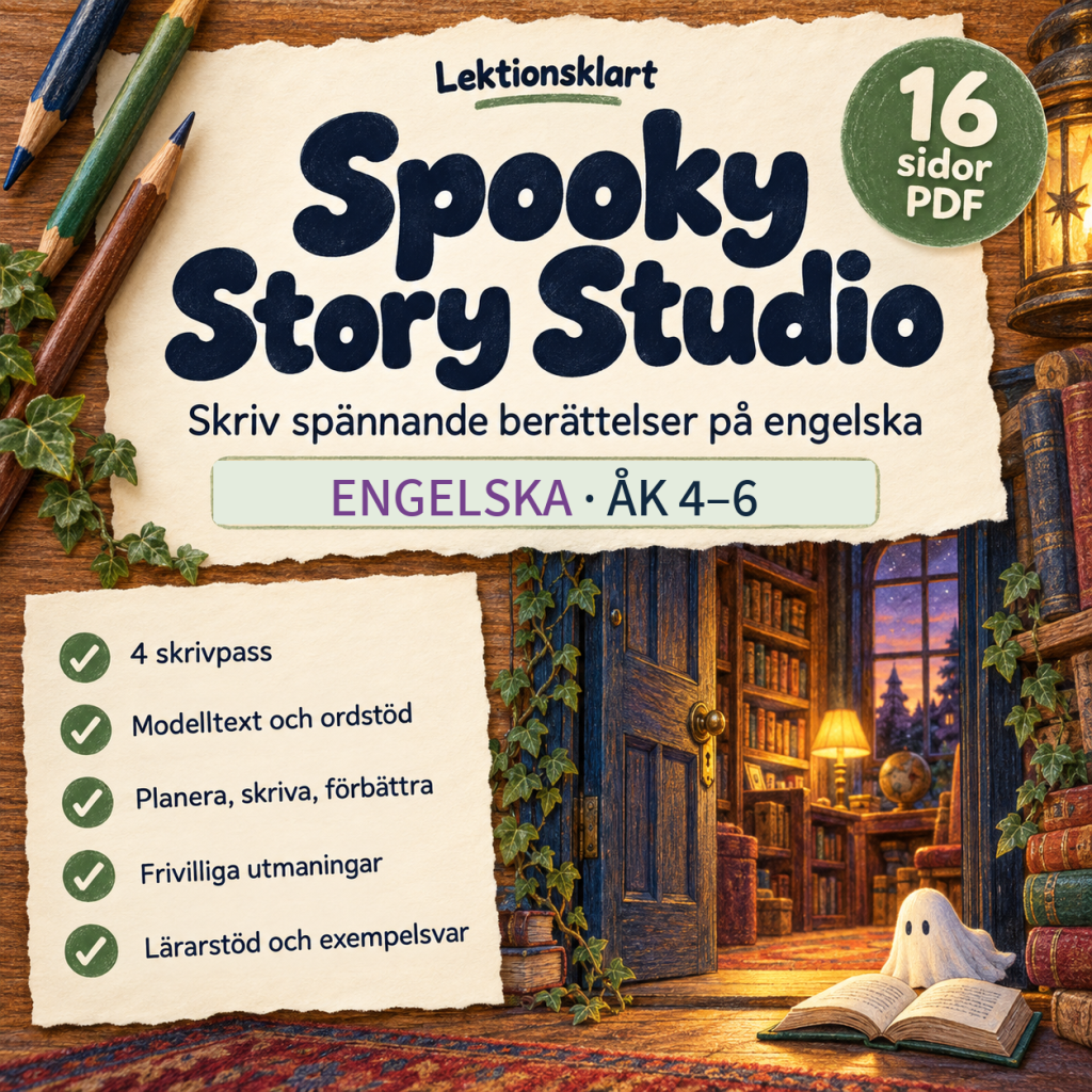 Spooky Story Studio – skriv spännande berättelser på engelska | Åk 4–6