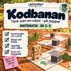 Kodbanan – steg, svängar och felsökning | Matematik åk 2–3