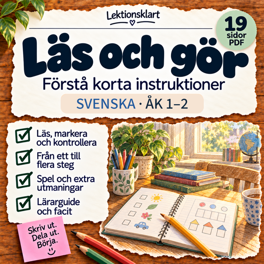 Läs och gör | Svenska åk 1–2