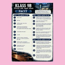 KLASS 9B – Eleven som ingen minns | Kuslig läsförståelse till Halloween | Åk 4–9