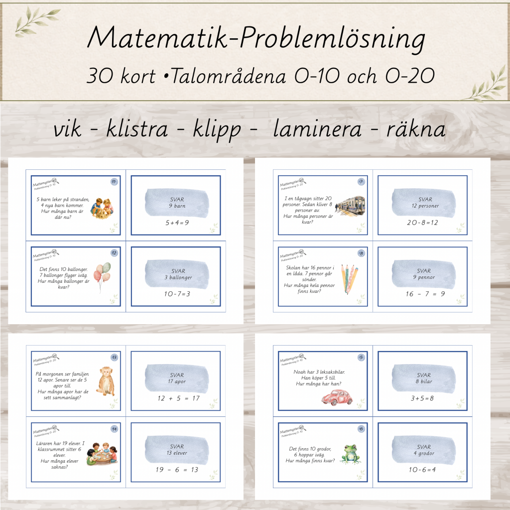 Mattemysterier – Problemlösning 0–10 & 0–20